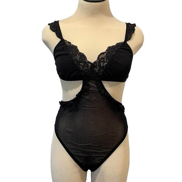 WE ARE HAH Key To Ur Heart Bodysuit Lingerie Noir Black M Sexy - Picture 6 of 11